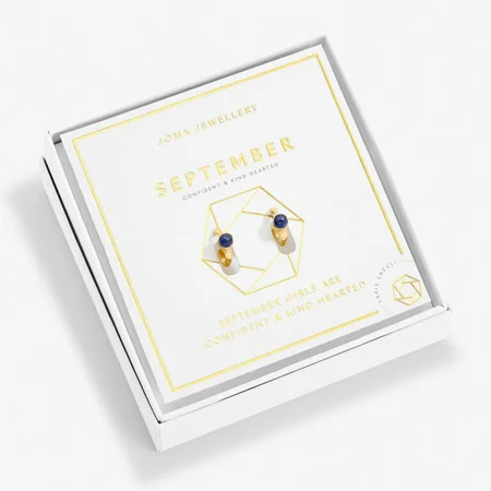 Joma 'Birthstone' Gold Plated Hoop Earrings - September - image 1