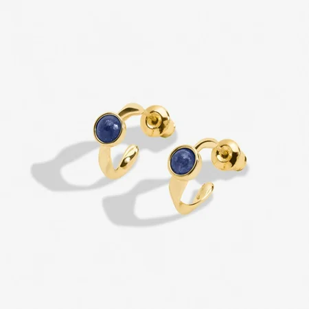 Joma 'Birthstone' Gold Plated Hoop Earrings - September - image 2