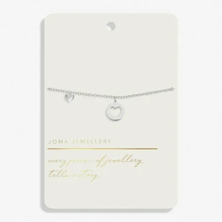 STYLE STORIES PAVE EDGE HEART Silver Plated Bracelet - image 1