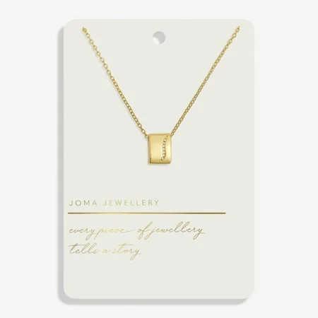 STYLE STORIES PAVE TAG Gold Plated Necklace - image 1
