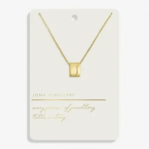 STYLE STORIES PAVE TAG Gold Plated Necklace - image 1