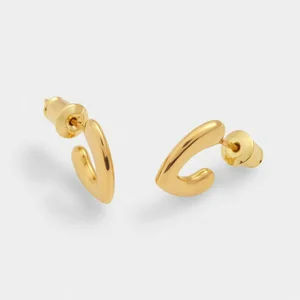 ALORA HEART HUGGIES | Gold Coated | 1.24cm x 0.25cm x 1.17cm - image 2