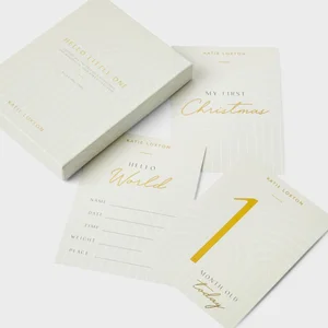 BABY MILESTONE CARDS | HELLO LITTLE ONE | 16 Cards | 15.7cm x 11.4cm x 2cm - image 2