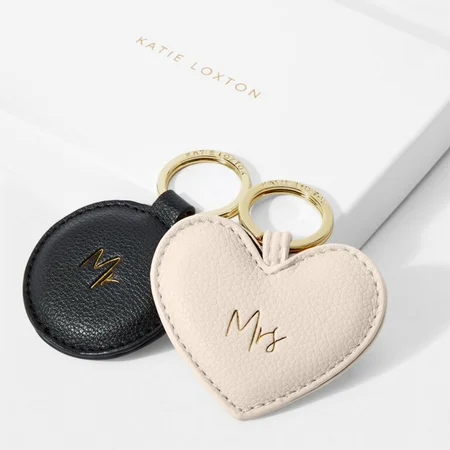 KEYRING SET | Mr AND Mrs | Black/ Eggshell | 6cm x 7cm x 2.5cm - image 2