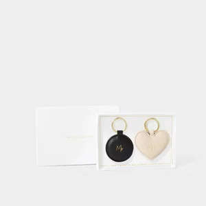 KEYRING SET | Mr AND Mrs | Black/ Eggshell | 6cm x 7cm x 2.5cm - image 3