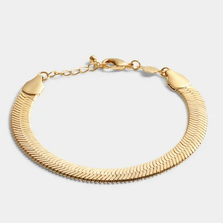 CIANA LARGE SNAKE CHAIN BRACELET | Gold Coated | 18cm + 3cm extender - image 1