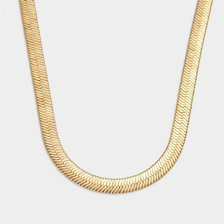 CIANA LARGE SNAKE CHAIN NECKLACE | Gold Coated | 42cm + 5cm extender - image 1