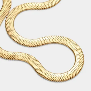 CIANA LARGE SNAKE CHAIN NECKLACE | Gold Coated | 42cm + 5cm extender - image 2