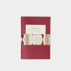 DUO NOTEBOOK | INSPIRE CREATE DREAM | Berry Red | 15cm x 10.5cm x 1cm - image 1