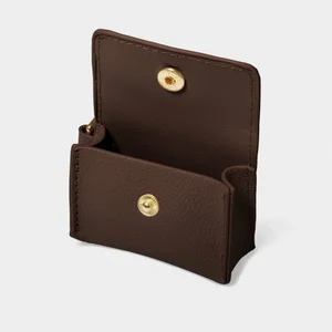 CLIP ON AIRPOD CASE | Chocolate | 6cm x 7.5cm x 2.5cm - image 2