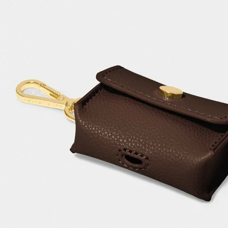 CLIP ON AIRPOD CASE | Chocolate | 6cm x 7.5cm x 2.5cm - image 3