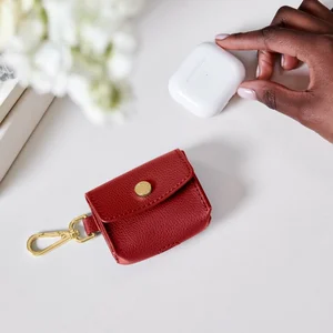 CLIP ON AIRPOD CASE | Garnet Red | 6cm x 7.5cm x 2.5cm - image 4