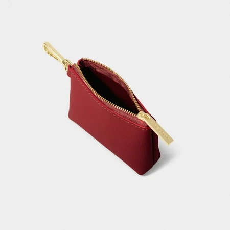 CLIP ON COIN PURSE | Garnet Red | 8cm x 10.5cm x 3cm - image 2