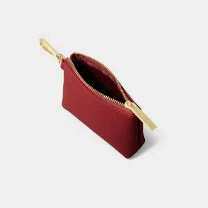 CLIP ON COIN PURSE | Garnet Red | 8cm x 10.5cm x 3cm - image 2