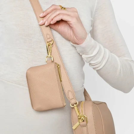 CLIP ON COIN PURSE | Nude Pink | 8cm x 10.5cm x 3cm - image 3