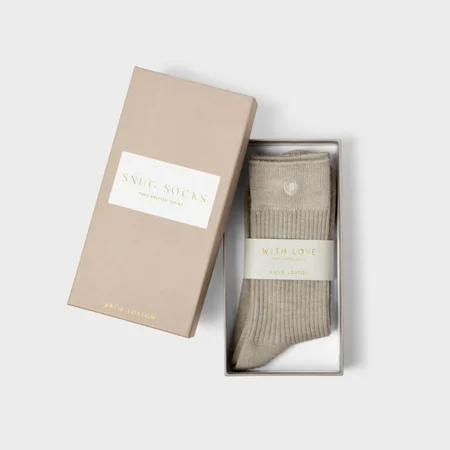 GIFT BOXED SOCKS | Taupe | One Size - image 1