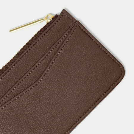 HANA COIN AND CARDHOLDER | Chocolate | 8.5cm x 13.5cm x 0.2cm - image 1