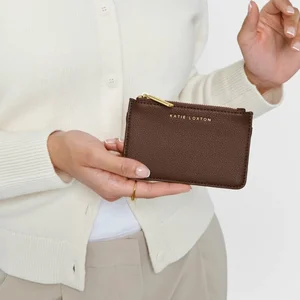 HANA COIN AND CARDHOLDER | Chocolate | 8.5cm x 13.5cm x 0.2cm - image 3