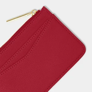 HANA COIN AND CARDHOLDER | Garnet Red | 8.5cm x 13.5cm x 0.2cm - image 1