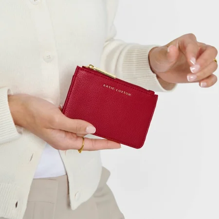 HANA COIN AND CARDHOLDER | Garnet Red | 8.5cm x 13.5cm x 0.2cm - image 3