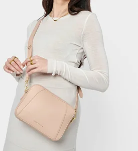 HANA CROSSBODY BAG | Nude Pink | 15cm x 21cm x 6cm - image 3