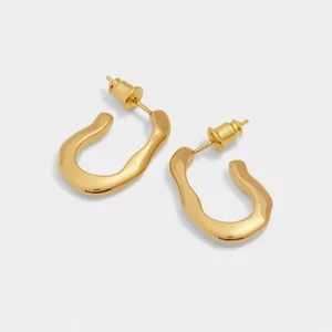 HERA HOOP EARRINGS | Gold Coated | 2.43cm x 0.38cm x 1.55cm - image 1