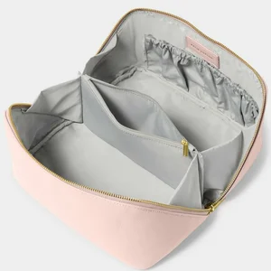 LARGE MAKE UP / WASH BAG | Dusty Pink | 14cm x 25cm x 14cm - image 1