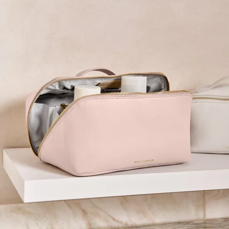 LARGE MAKE UP / WASH BAG | Dusty Pink | 14cm x 25cm x 14cm - image 3