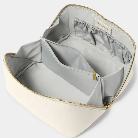LARGE MAKE UP / WASH BAG | Off White | 14cm x 25cm x 14cm - image 1