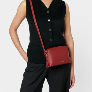 LILY CROSSBODY BAG | Garnet Red | 13cm x 19cm x 6.5cm - image 3
