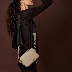 MARNI MINI CROSSBODY BAG | Light Taupe/Charcoal | 13cm x 19cm x 5cm - image 3