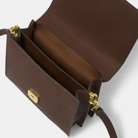 ORLA FAUX CROC CROSSBODY BAG | Chocolate | 19.5cm x 23.5cm x 8.5cm - image 2