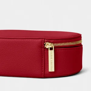 OVAL JEWELLERY BOX | A LITTLE SPARKLE | Garnet Red | 9.5cm x 17cm x 6cm - image 3
