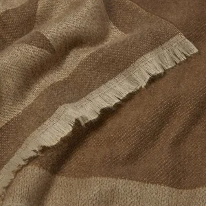 PRINTED BLANKET SCARF | LARGE STAR | Chocolate / Soft Tan | 190cm x 75cm x 1cm - image 2