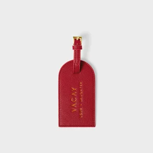 SENTIMENT LUGGAGE TAG | VACAY LOVE LAUGHTER | Garnet Red | 11cm x 6cm x 0.5cm - image 1