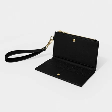ZANA FOLD OUT WRISTLET PURSE | Black | 11cm x 19cm x 2cm - image 2