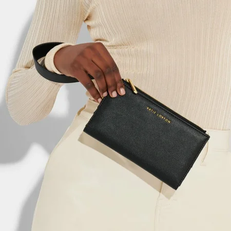 ZANA FOLD OUT WRISTLET PURSE | Black | 11cm x 19cm x 2cm - image 3