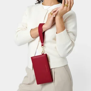 ZANA WRISTLET PURSE | Garnet Red | 11cm x 19cm x 2cm - image 3