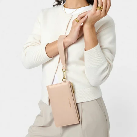ZANA WRISTLET PURSE | Nude Pink | 11cm x 19cm x 2cm - image 3
