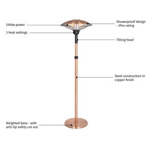 LH Adjustable Standing Heater Copper - image 3