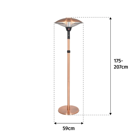 LH Adjustable Standing Heater Copper - image 4