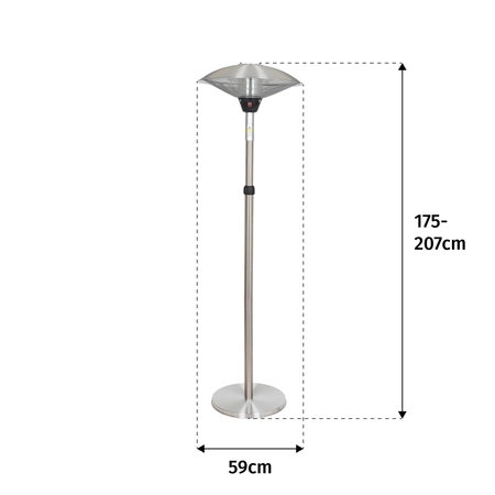 LH Adjustable Standing Heater Silver - image 3