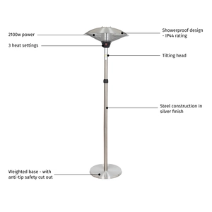 LH Adjustable Standing Heater Silver - image 4