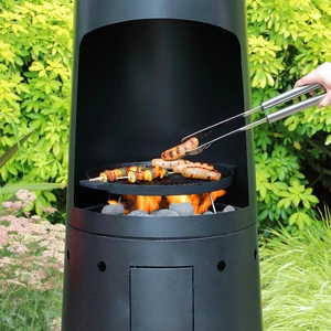 L/Grow Casa Mia Primo Gas Chiminea With Cooking Griddle - image 2