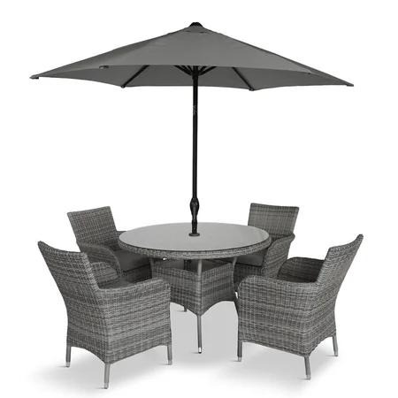 Leisuregrow Monaco Stone 4 Seat Dining Set