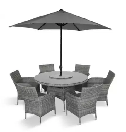 L/Grow Monaco Stone 6 Seat Dining Set