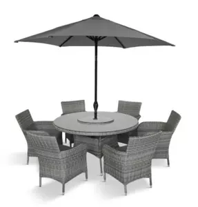 L/Grow Monaco Stone 6 Seat Dining Set