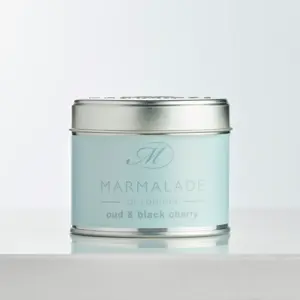 Marmalade Oud & Black Cherry Tin Candle