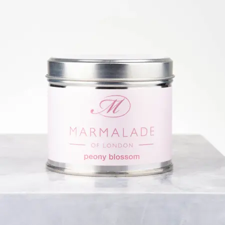 Marmalade Peony Blossom Tin Candle
