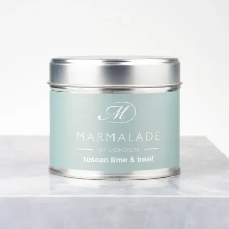 Marmalade Tuscan Lime & Basil Tin Candle